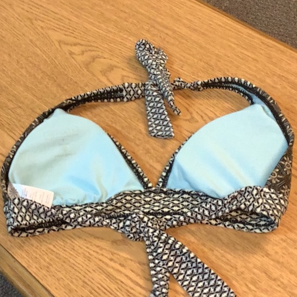 ATHLETA bikini top cool pattern brown black size S pretty artwork on this top 🐝 - Picture 4 of 8
